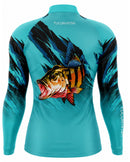 Camisa de Pesca Feminina Rastro de caça com Proteção UV50+