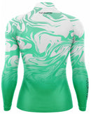 Camisa de Pesca Feminina Onda Verde com Proteção UV50+