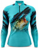 Camisa de Pesca Feminina Rastro de caça com Proteção UV50+