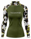 Camisa de Pesca Feminina Sniper Verde com Proteção UV50+