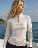 Camisa de Pesca Feminina Marfim com Proteção UV50+