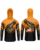 Camisa de Pesca TucunaFish Garra do Predador com Capuz e Proteção UV50+