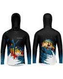 Camisa de Pesca TucunaFish Ataque Tucuna com Capuz e Proteção UV50+