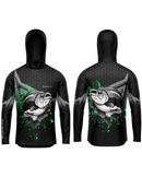 Camisa de Pesca TucunaFish Sombra Verde com Capuz e Proteção UV50+