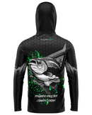 Camisa de Pesca TucunaFish Sombra Verde com Capuz+Bandana e Proteção UV50+