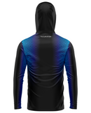 Camisa de Pesca TucunaFish Prisma Azul com Capuz+Bandana e Proteção UV50+