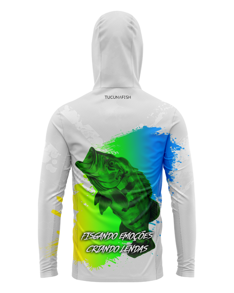 Camisa de Pesca TucunaFish Predador Nacional com Capuz+Bandana e Proteção UV50+