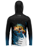 Camisa de Pesca TucunaFish Ataque Tucuna com Capuz+Bandana e Proteção UV50+