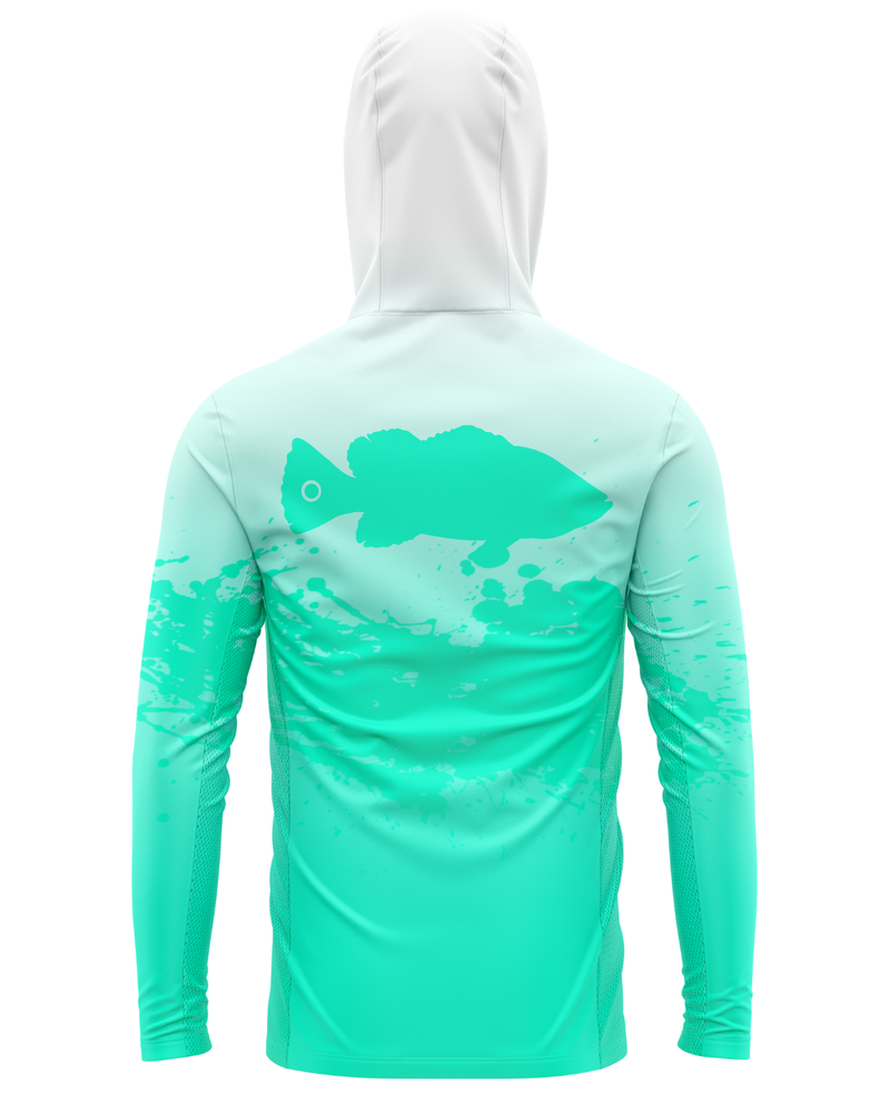 Camisa de Pesca TucunaFish Água Viva com Capuz+Bandana e Proteção UV50+