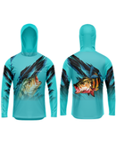 Camisa de Pesca TucunaFish Rastro de Caça com Capuz e Proteção UV50+