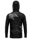 Camisa de Pesca TucunaFish Camuflagem Noturna com Capuz+Bandana e Proteção UV50+