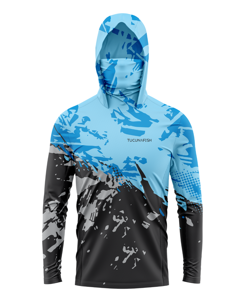 Camisa de Pesca TucunaFish Zona Gelada com Capuz+Bandana e Proteção UV50+