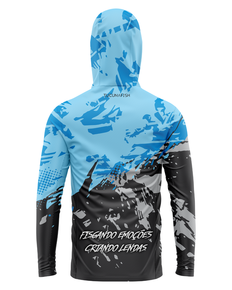 Camisa de Pesca TucunaFish Zona Gelada com Capuz+Bandana e Proteção UV50+