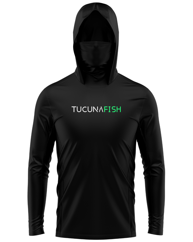 Camisa de Pesca TucunaFish Básica com Capuz+Bandana e Proteção UV50+