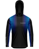 Camisa de Pesca TucunaFish Prisma Azul com Capuz e Proteção UV50+