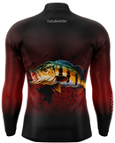 Camisa de Pesca TucunaFish Ataque Vermelho com Proteção UV50+