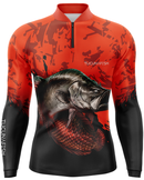 Camisa de Pesca TucunaFish Escama de Fogo com Proteção UV50+