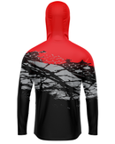 Camisa de Pesca TucunaFish Red Strike com Capuz e Proteção UV50+