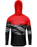 Camisa de Pesca TucunaFish Red Strike com Capuz e Proteção UV50+