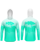 Camisa de Pesca TucunaFish Água Viva com Capuz e Proteção UV50+