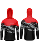 Camisa de Pesca TucunaFish Red Strike com Capuz e Proteção UV50+