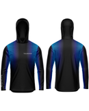 Camisa de Pesca TucunaFish Prisma Azul com Capuz e Proteção UV50+