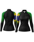 Camisa de Pesca Feminina Brasil com Proteção UV50+