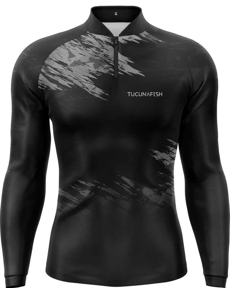Camisa de Pesca Camuflagem Noturna com Proteção UV50+