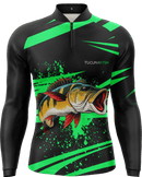 Camisa de Pesca TucunaFish Explosão Verde com Proteção UV50+