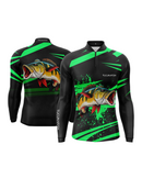 Camisa de Pesca TucunaFish Explosão Verde com Proteção UV50+