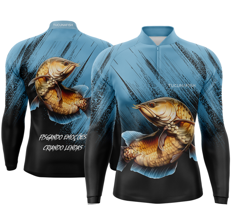 Camisa de Pesca TucunaFish Lâmina Azul com Proteção UV50+