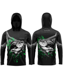 Camisa de Pesca TucunaFish Sombra Verde com Capuz+Bandana e Proteção UV50+