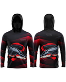 Camisa de Pesca TucunaFish Gigante da Amazônia com Capuz+Bandana e Proteção UV50+