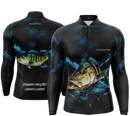 Camisa de Pesca TucunaFish Predador Azul com Proteção UV50+