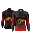 Camisa de Pesca TucunaFish Ataque Vermelho com Proteção UV50+