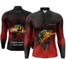Camisa de Pesca TucunaFish Ataque Vermelho com Proteção UV50+