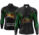 Camisa de Pesca Verde Predador com Proteção UV50+