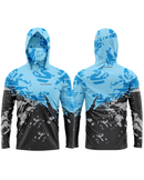 Camisa de Pesca TucunaFish Zona Gelada com Capuz+Bandana e Proteção UV50+