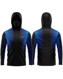 Camisa de Pesca TucunaFish Prisma Azul com Capuz+Bandana e Proteção UV50+
