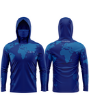 Camisa de Pesca TucunaFish Mundo Azul com Capuz+Bandana e Proteção UV50+