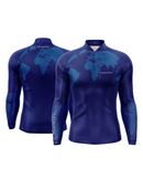 Camisa de Pesca Mundo Azul com Proteção UV50+