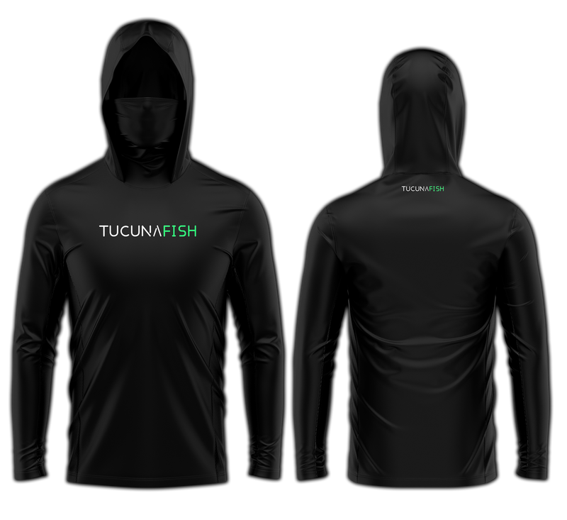 Camisa de Pesca TucunaFish Básica com Capuz+Bandana e Proteção UV50+