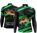 Camisa de Pesca TucunaFish Explosão Verde com Proteção UV50+