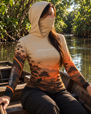 Camisa de Pesca Feminina Savanna com Capuz + Bandana e Proteção UV50+