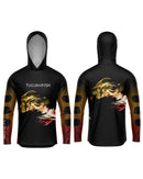 Camisa de Pesca TucunaFish Olho do Predador com Capuz e Proteção UV50+