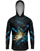 Camisa de Pesca TucunaFish Predador Azul com Capuz e Proteção UV50+