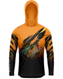 Camisa de Pesca TucunaFish Garra do Predador com Capuz e Proteção UV50+