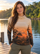 Camisa de Pesca Feminina Savanna com Capuz + Bandana e Proteção UV50+