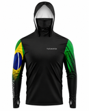 Camisa de Pesca TucunaFish Brasil com Capuz+Bandana e Proteção UV50+