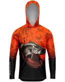 Camisa de Pesca TucunaFish Escama de Fogo com Capuz e Proteção UV50+